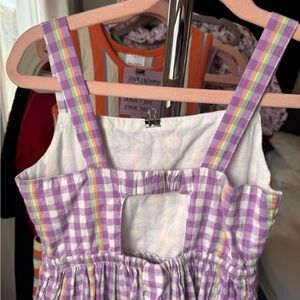 Cat & Jack purple floral gingham kids dress